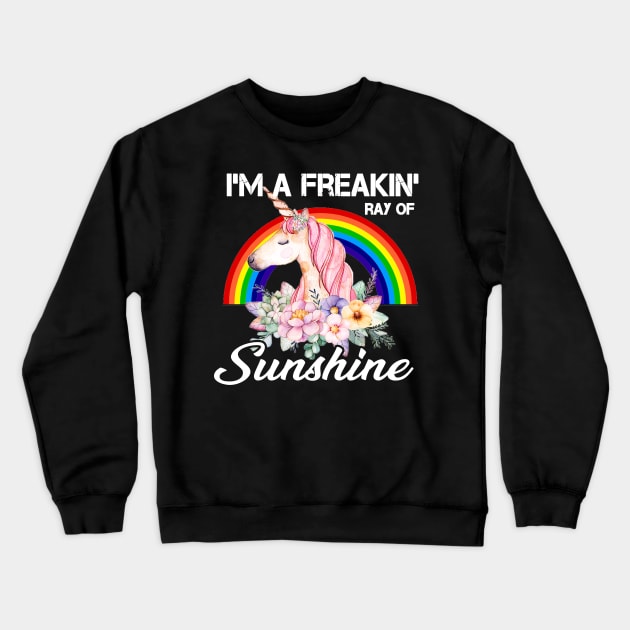 Funny Unicorn Rainbow Mother_s Day Gift Mom Womens Cute Crewneck Sweatshirt by Simpsonfft